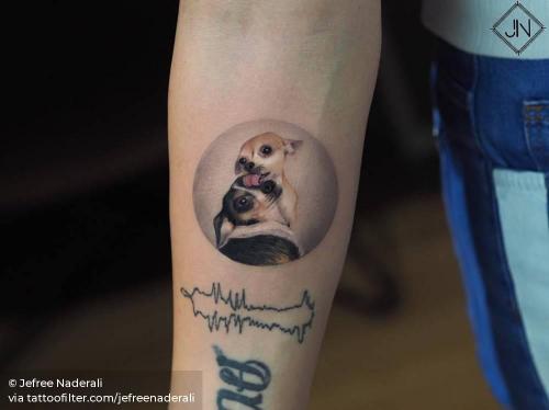 By Jefree Naderali, done at Tattoom Gallery, Istanbul.... animal;chihuahua;circle;dog;facebook;geometric shape;inner forearm;jefreenaderali;pet;realistic;small;twitter