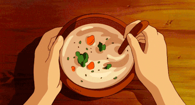 Resultado de imagem para anime soup gif
