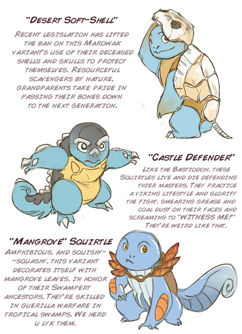 wanlingnic:SQUIRTLE VARIANTS*Shows up months late to the...