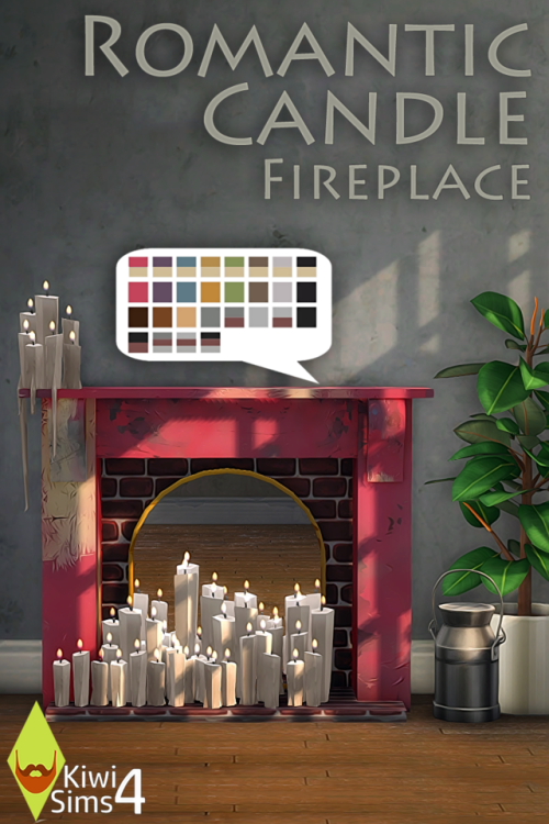 kiwisims4:Romantic Candle FireplaceThis has been a labour of...