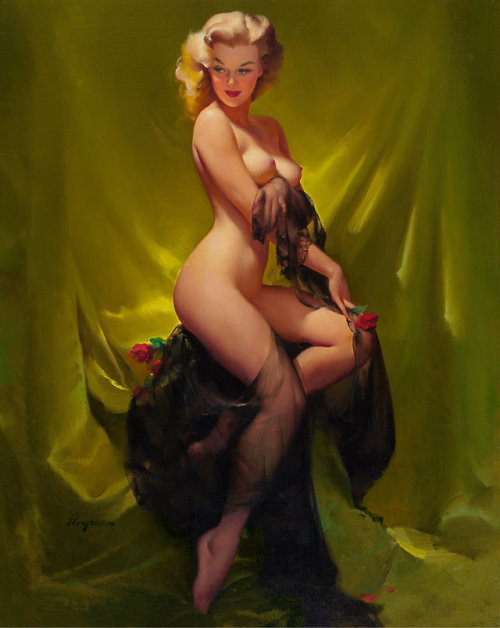 Golden Beauty Painting by Gil Elvgren, 1957