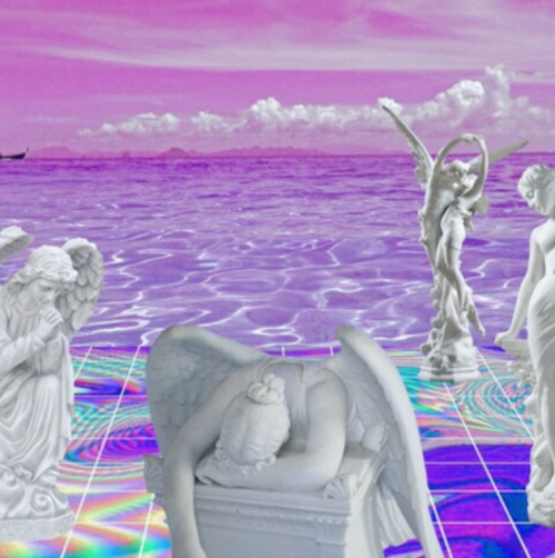 exomoodboards:Kai + Vaporwave moodboard for anon