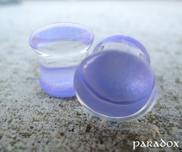 Here is a pair of my violet plugs. These are 10mm... - Paradox Glassworks