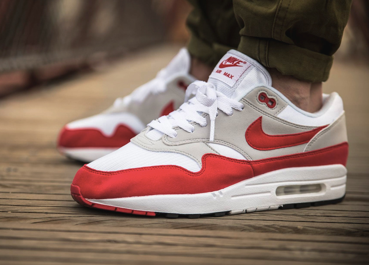 Nike Air Max 1 OG Anniversary - Sport Red/White - – Sweetsoles