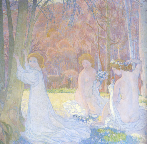 artist-denis:Figures In A Spring Landscape, Maurice...