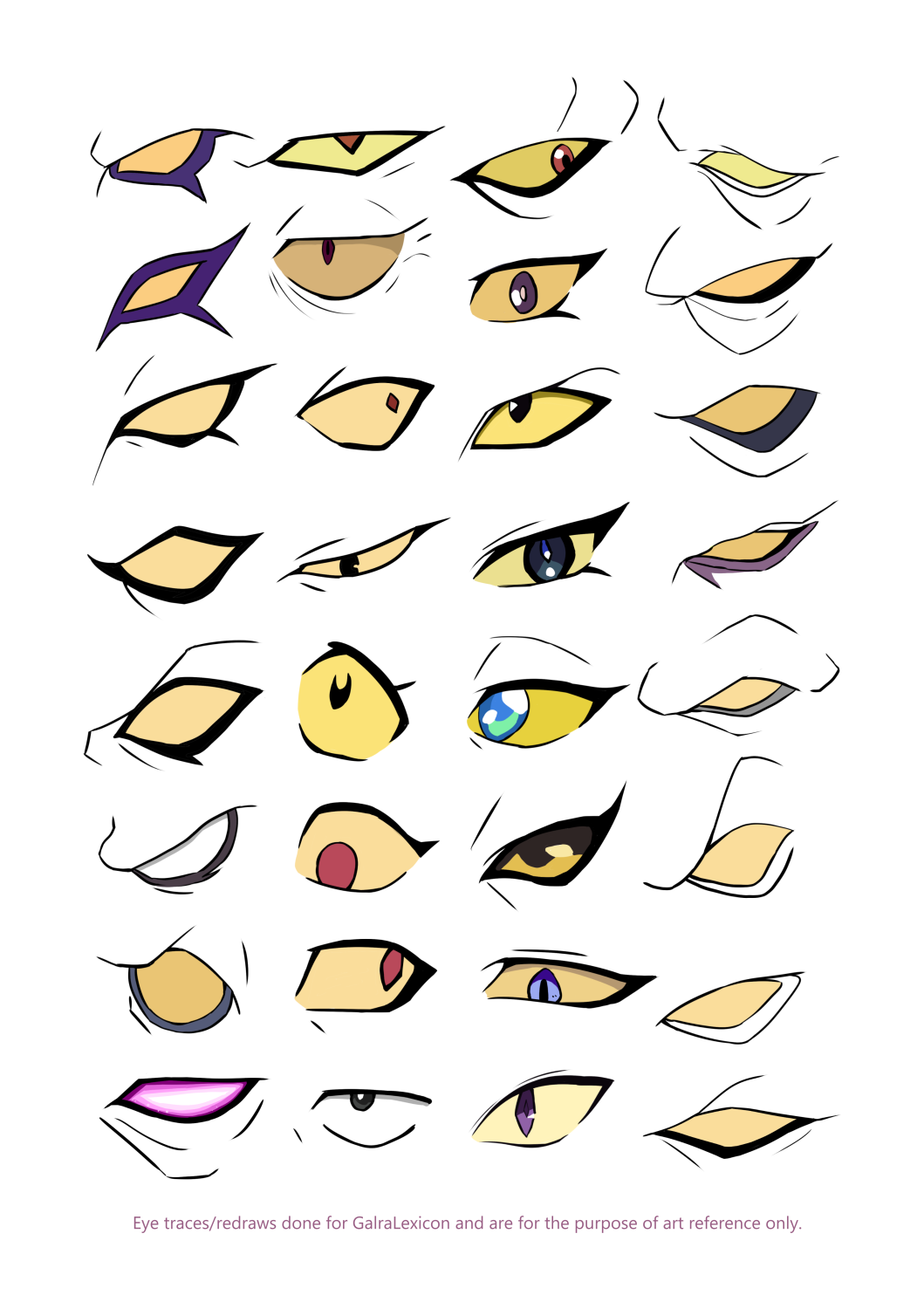 Galra Lexicon \u2014 Galra eye styles Part 1 of ? Left to Right