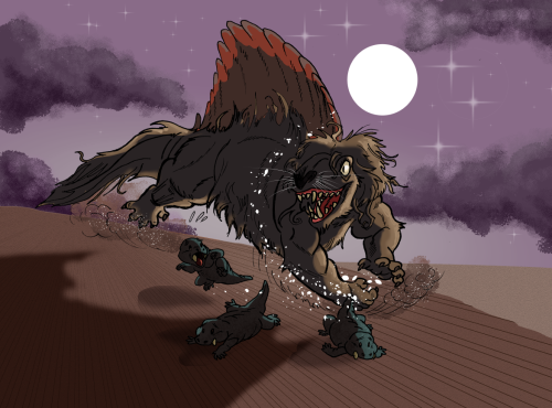 a-dinosaur-a-day:ablazeko:Dinoween, Day N°17 She-Wolf of the...