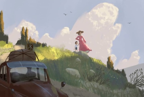 A summer trip to the countryside a bit of Miyazaki vibe, done...