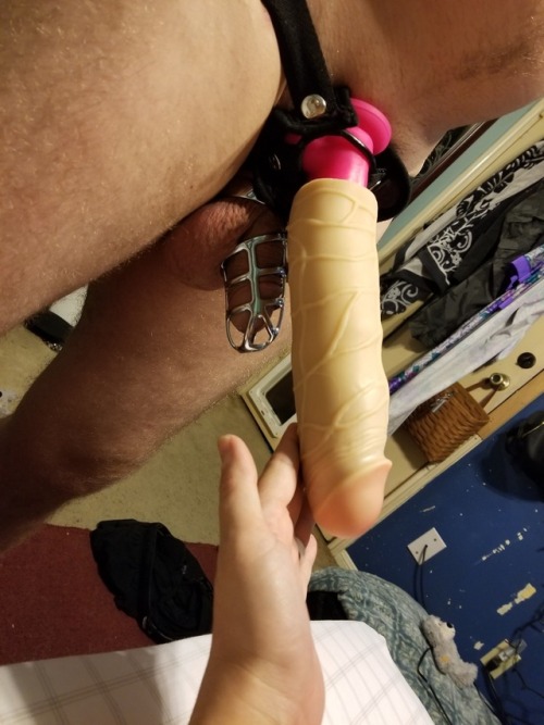 show-us-your-locked-cock:My locked little slave...