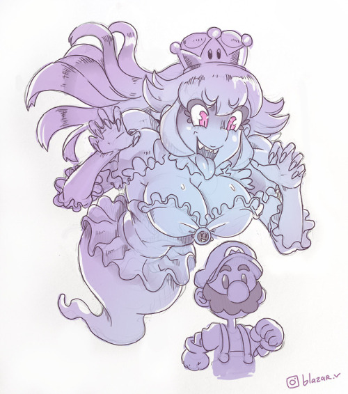 peach booette boo mario Fanart pinup girl nintendo princess gender swap