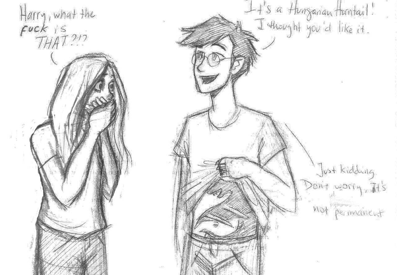 Jily and Hinny — hatepotion: Another doodle I drew while I should...