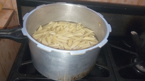 Curry Pasta with brine mackerel