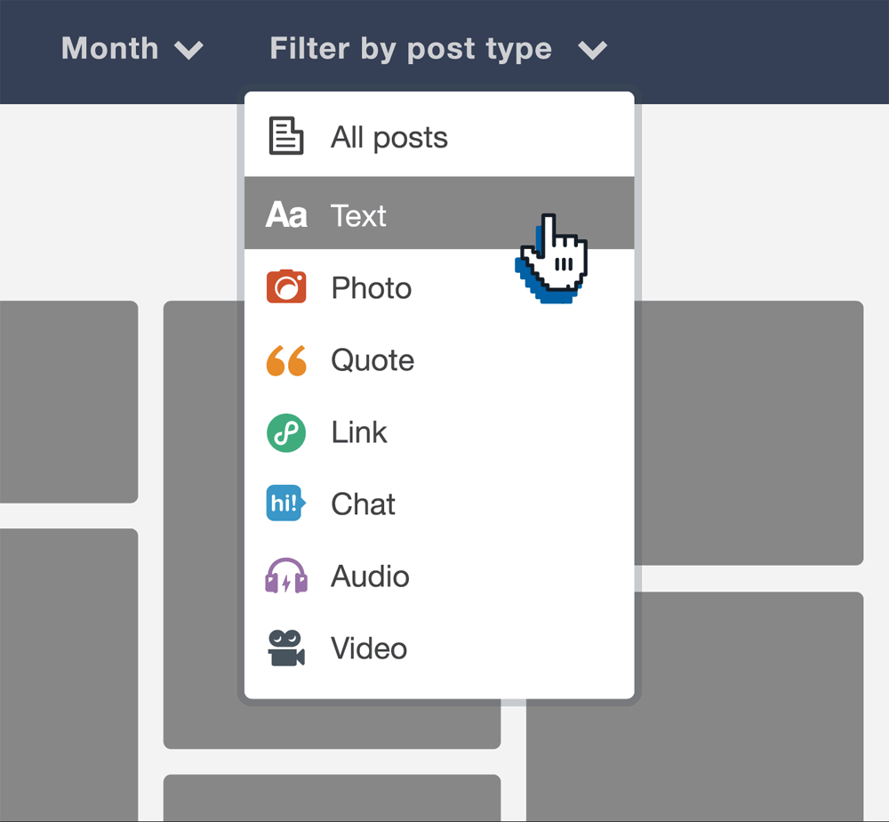 Tumblr Staff Now You Can Filter By Post Type In The Archive
