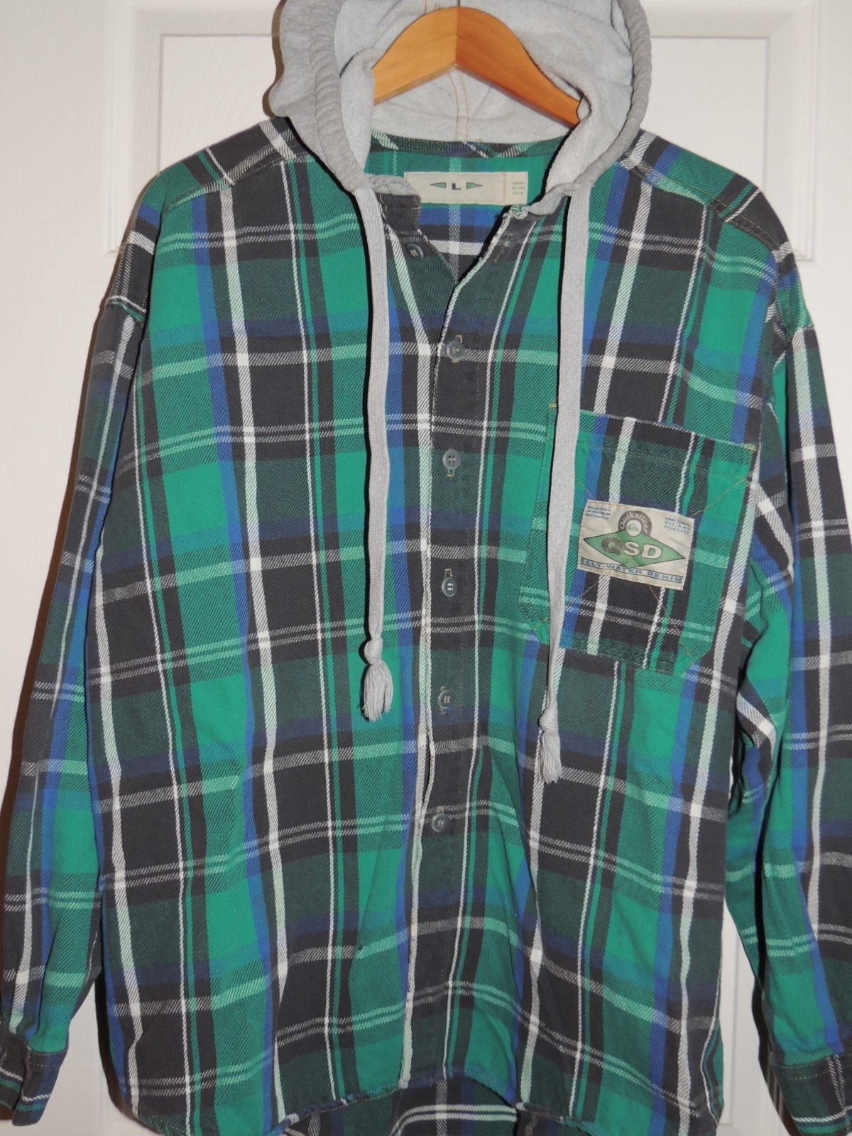 quicksilver hooded flannel