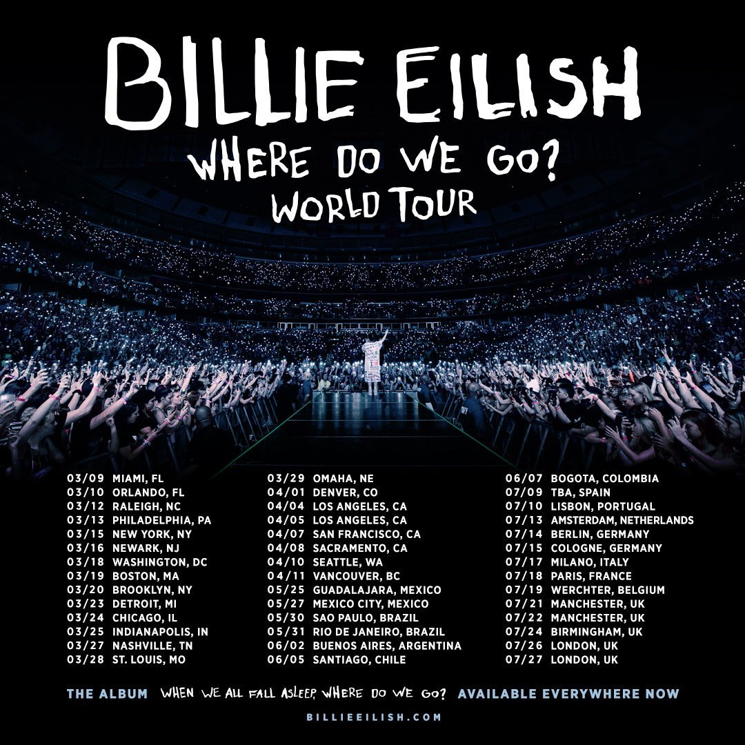 Billie Eilish Announces Where Do We Go World Tour 2020