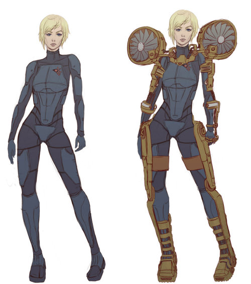 the-midnight-doe:Zero Suit Samus, Re-imaginedCredit for each...