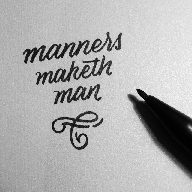 Alterna Typefoundry Manners Maketh Man Kingsman Quote