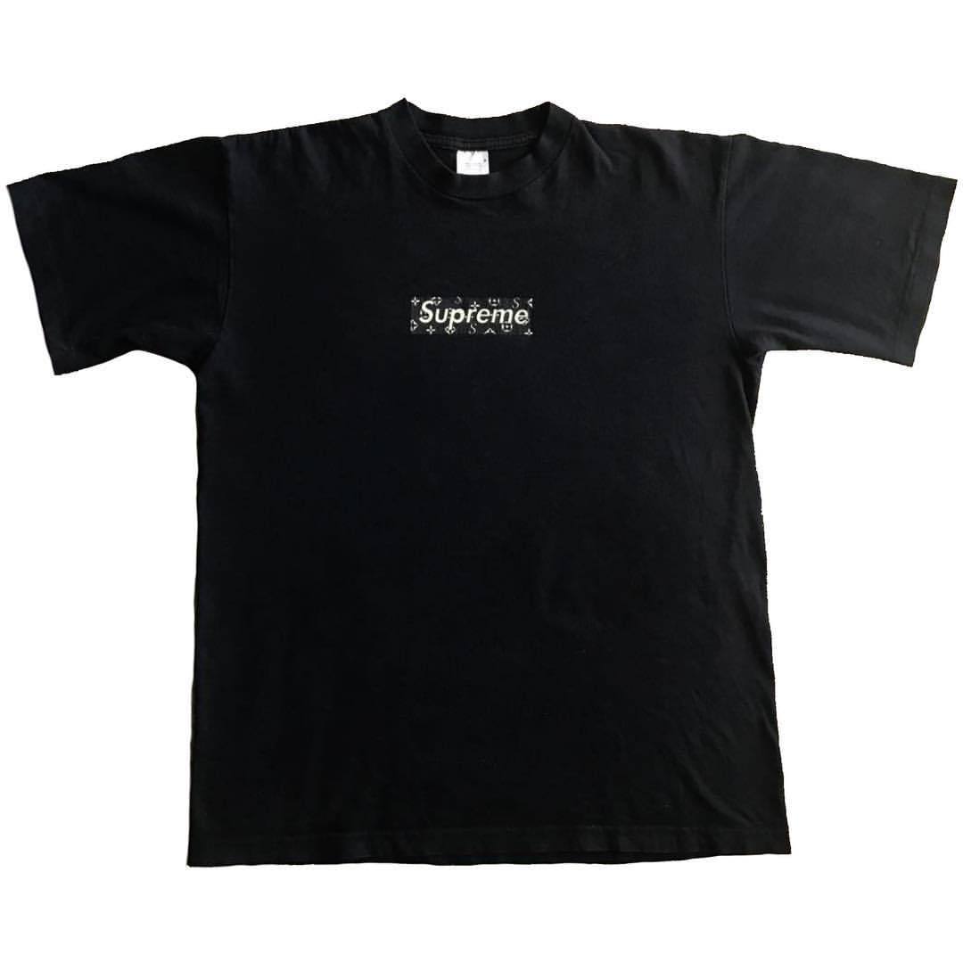 Louis Vuitton Supreme Black White T-Shirt • Kybershop
