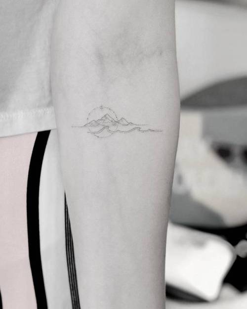 40 Mountain Wave Tattoo Ideas For Men  Nature Designs