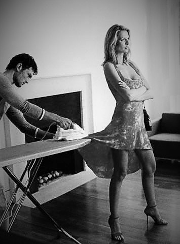 naked while ironing the mistress dress
