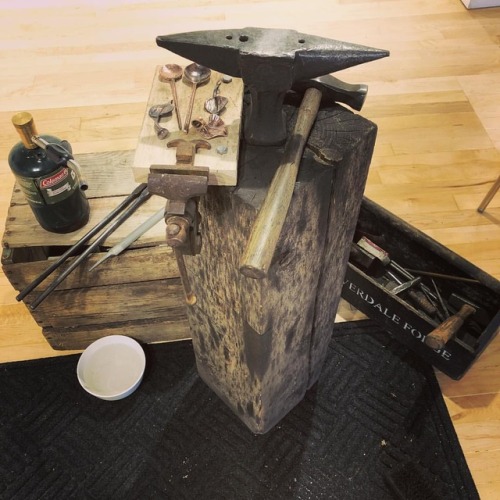 cloverdaleforge:The demo set up at @manitobacraft . “What is...