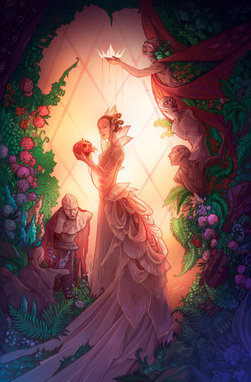 liberlibelulaart:The whispers in the greenhouseIllustration...