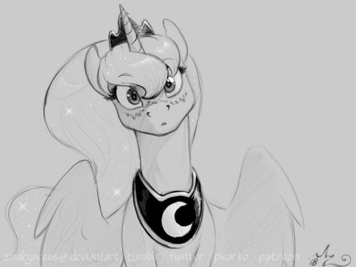 1000 days of doodles daily doodle my art fanart Luna Princess Luna implied Twiluna of course it& 039;s Tuna related this is me after all