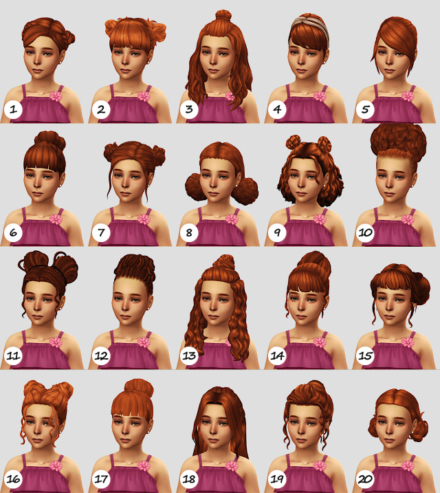 Emily Cc Finds Candycottonchu Natural Hair Recolor Dump Ft