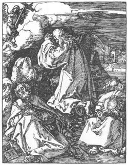 Christ on the Mount of Olives, 1511, Albrecht Durer Medium: woodcut