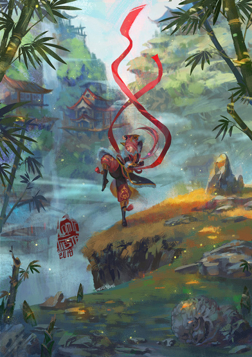 Drawing Chinese wushu Kungfu Chinese Background landscape comic fiesta Comic fiesta 2018 My art