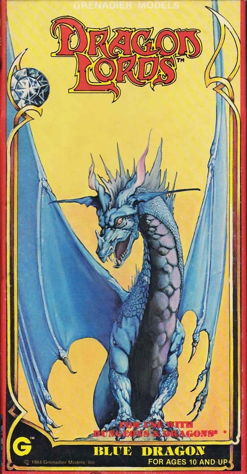 Old School FRP — Blue Dragon, Ray Rubin box art, Grenadier Dragon...