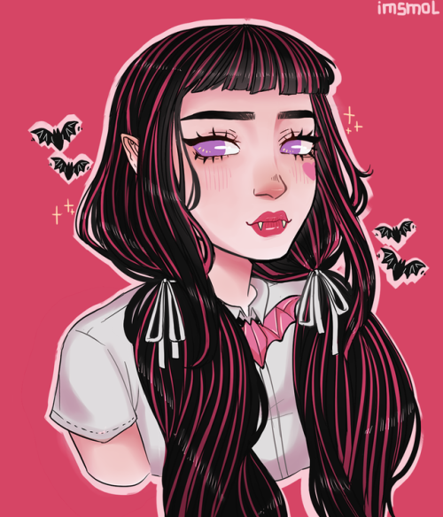 draculaura monster high fanart fan art vampire art drawing halloween spooktober mh ghouls artwork illustration digital artists on tumblr art by op