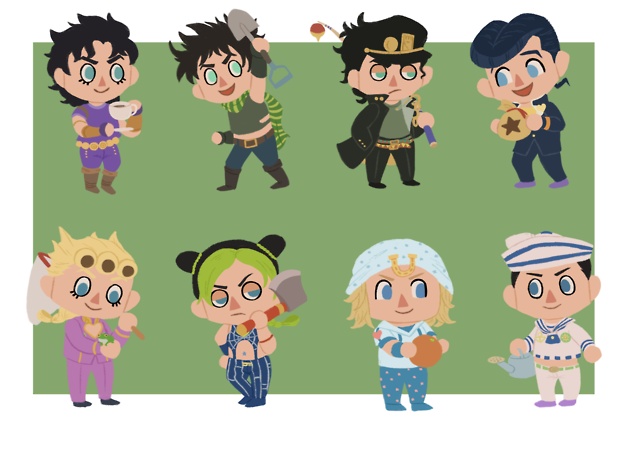 绘 — Jojos x Animal Crossing Ive made it just in time!...