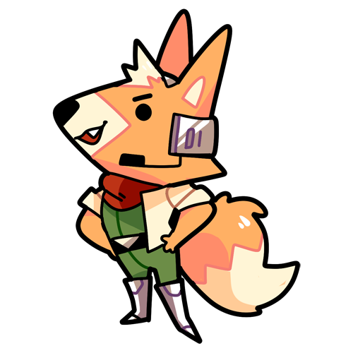 jesterdraws:stickerfox 64!