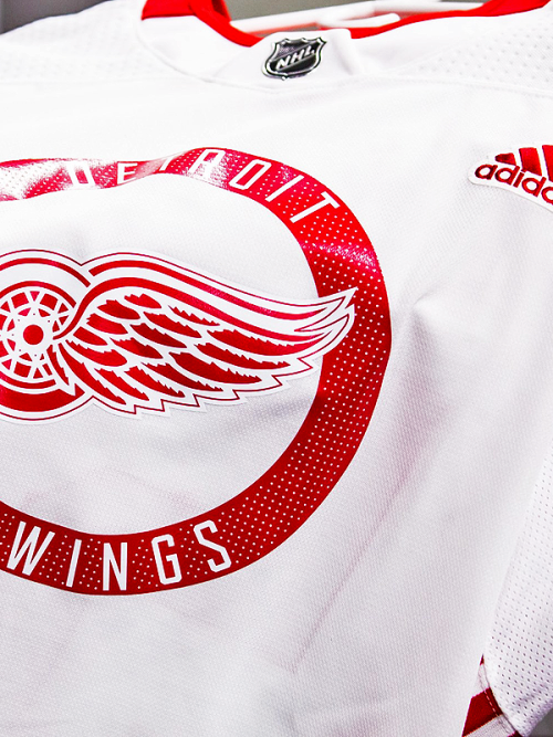 detroit red wings white practice jersey