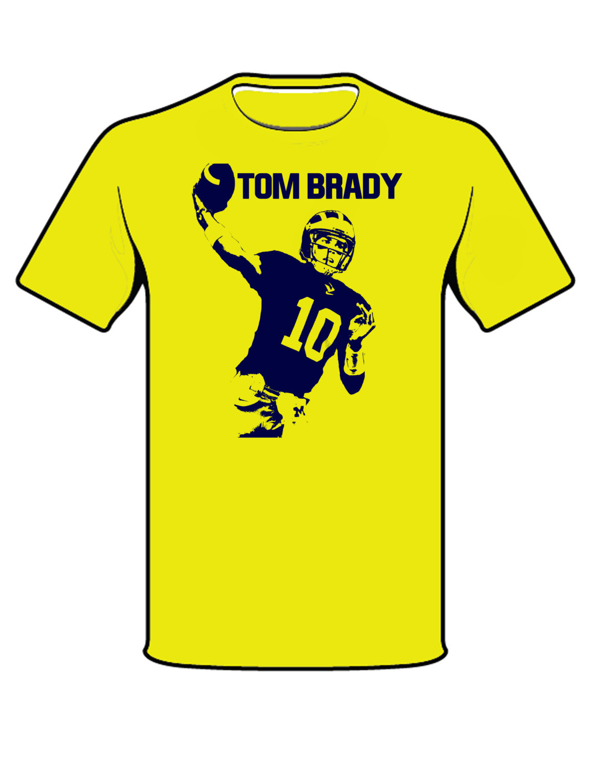 tom brady michigan t shirt