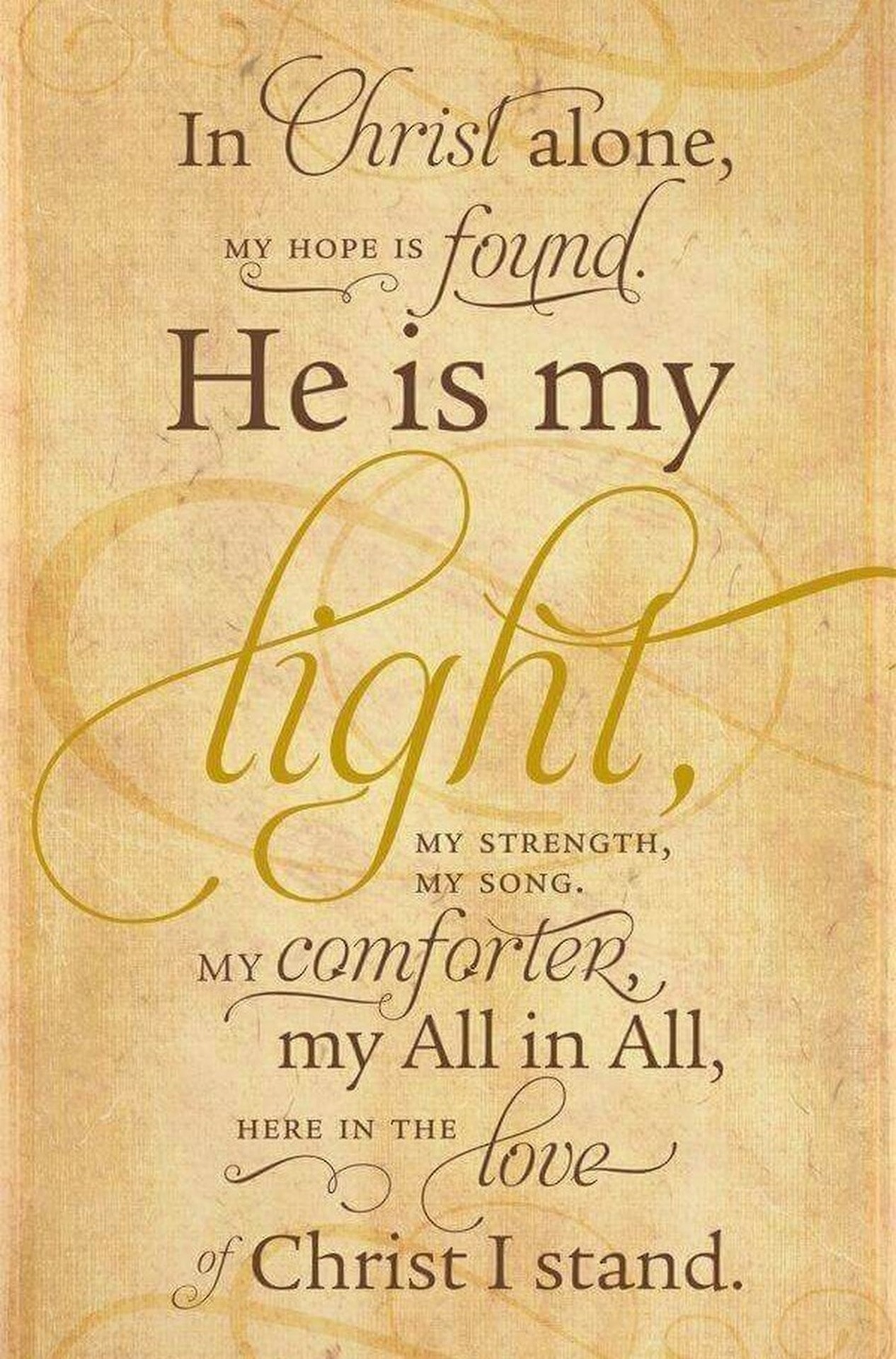 The Living In Christ Alone Song Lyrics In Christ Alone My