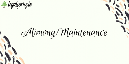 Alimony/Maintenance 