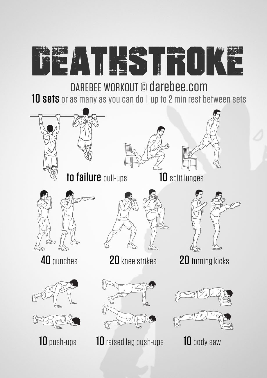 superhero fitspo (DC villains workouts from Darebee)