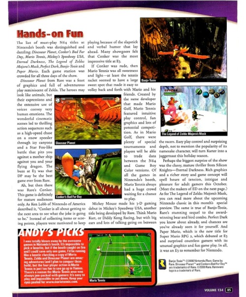 oldgamemags:Nintendo Power #134, July 2000 -E3 2000!...