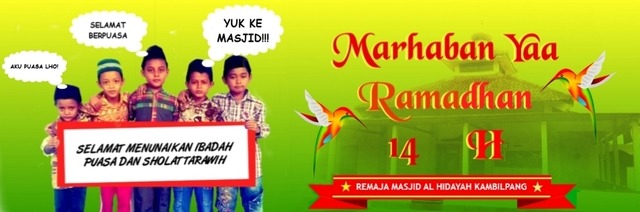  NDI WOWO DESAIN BANNER GAPURA  MASJID AL HIDAYAH RAMADHAN 