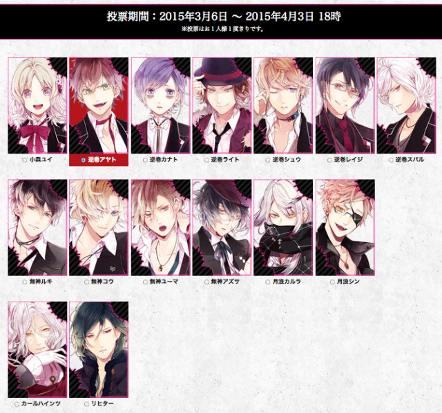 Jsuki The Diabolik Lovers Annual Character 