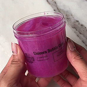 stim stimming slime glossy slime unicorn pink shiny hands - poke stretch gif nano& 039;s