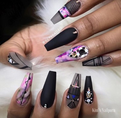 Coffin Shaped Nails Tumblr