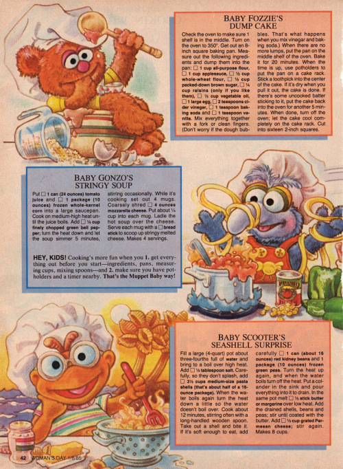 muppetbabiesstuff:“Cookin’ with the Muppet Babies”, scans from...