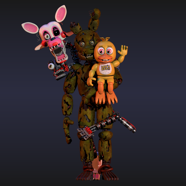 Some More Springtrap Renders Chica Ruptured