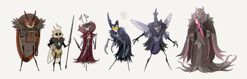 Some recent Hollow Knight fanart + AU characters we made for...