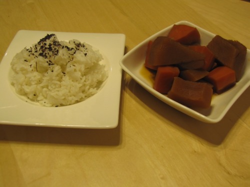 Braised Winter Squash with Furikake Rice