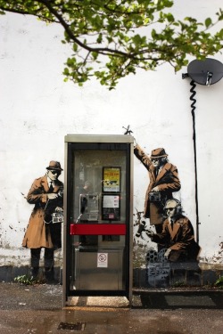 Does Banksy’s tongue-in-cheek Spy Booth really belong to the British government?