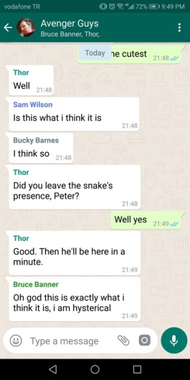 avengersgroupchat:requested: peter finds a cute snake